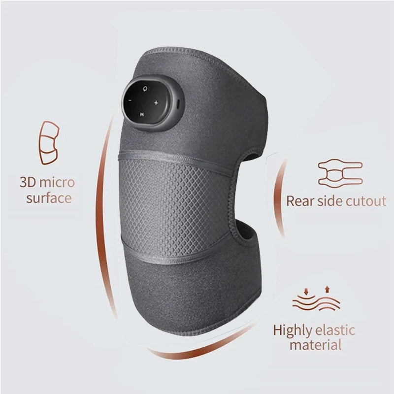 Electric heating knee pad and knee massage. Keeps warm and treats pain in the knee joints