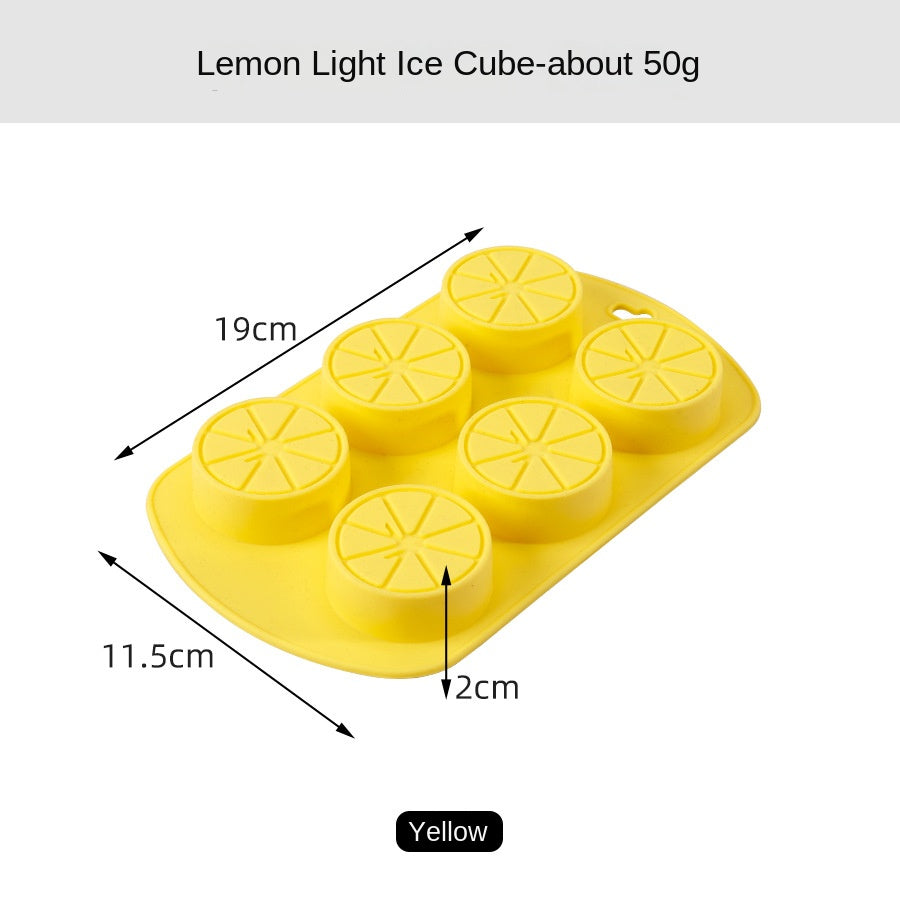 Jelly Yogurt Silicone Ice Cube Tray - Kitchen Fruit-Shaped Durable Cute Easy-to-Release Ice Mold