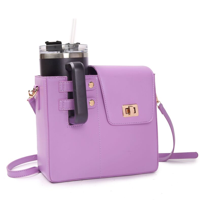 Elegant Bright Stylish and Multi-functional Women's Crossbody Handbags with handy convient Stanley flask, water bottle and cup holder section