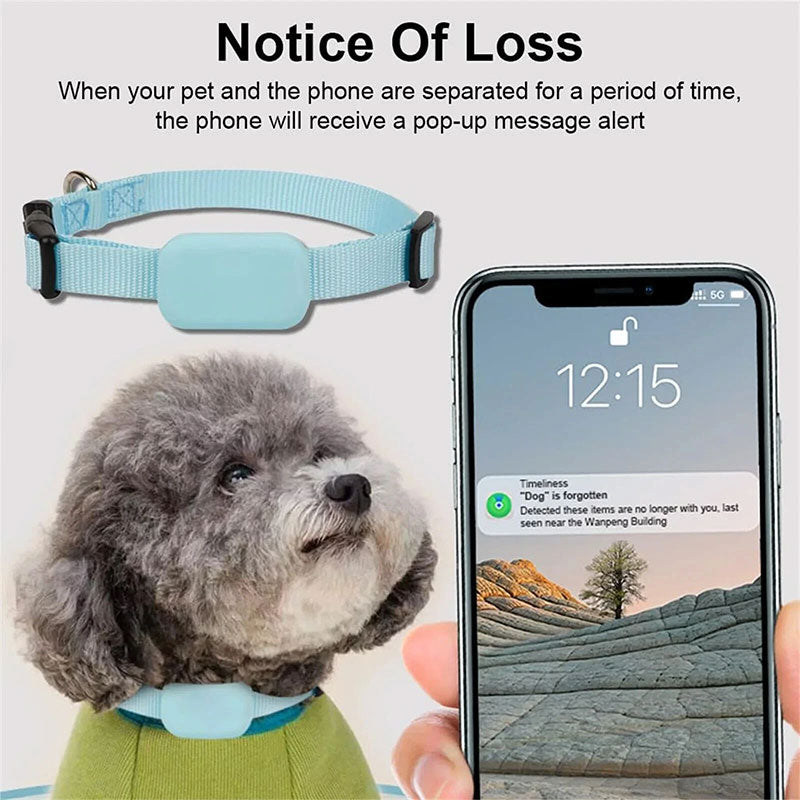 Real-Time GPS Pet Tracker: Long-Range Waterproof Collar with Activity Alert, Anti-Loss Finder Compatible with Apple Find My