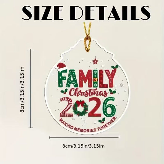 Christmas Transparent Round Acrylic Baby Clothes Ornament for Tree Decoration2Pcs