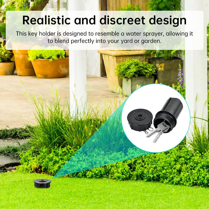 Waterproof Key Hider for Garden - No Battery, Plastic Key Safe for Outdoor Yard