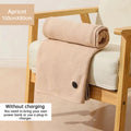 Portable USB electric blanket with 3 heat settings, machine washable design. Ideal for home, office, or travel use.