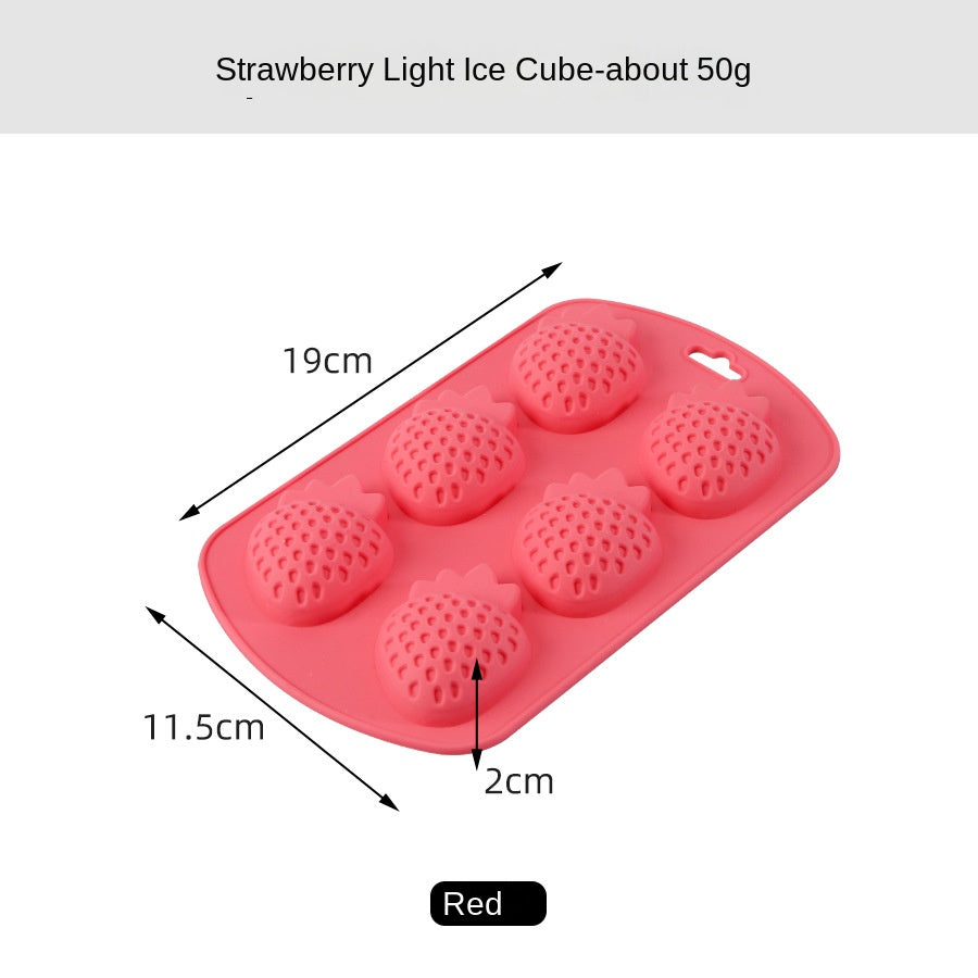 Jelly Yogurt Silicone Ice Cube Tray - Kitchen Fruit-Shaped Durable Cute Easy-to-Release Ice Mold