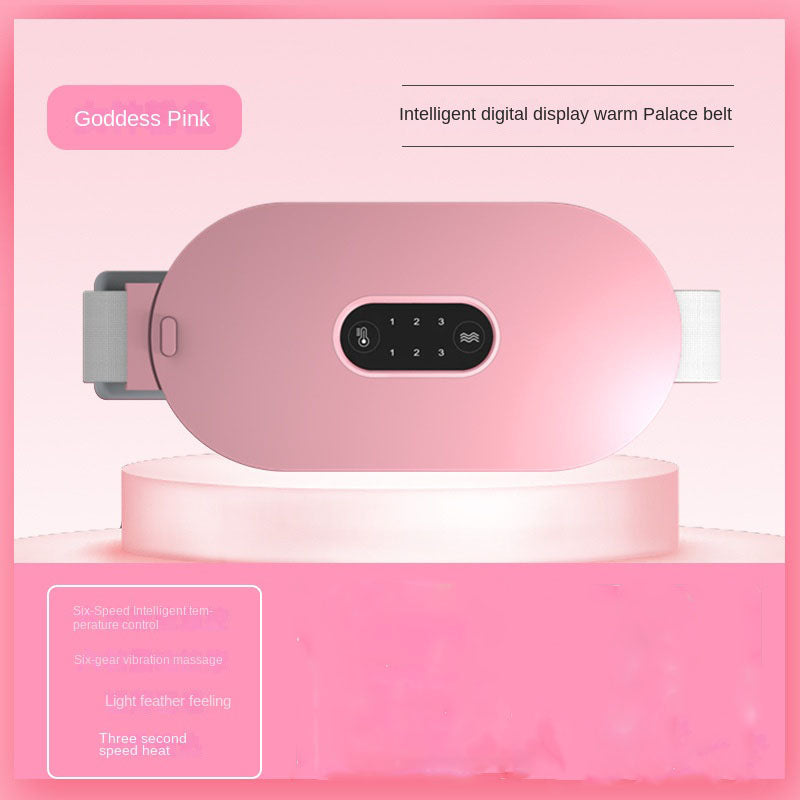 Waist Belt with Heat Therapy, Electric Heating, Rechargeable, Abdominal Warmth, Massage Function, Winter Gift for Women