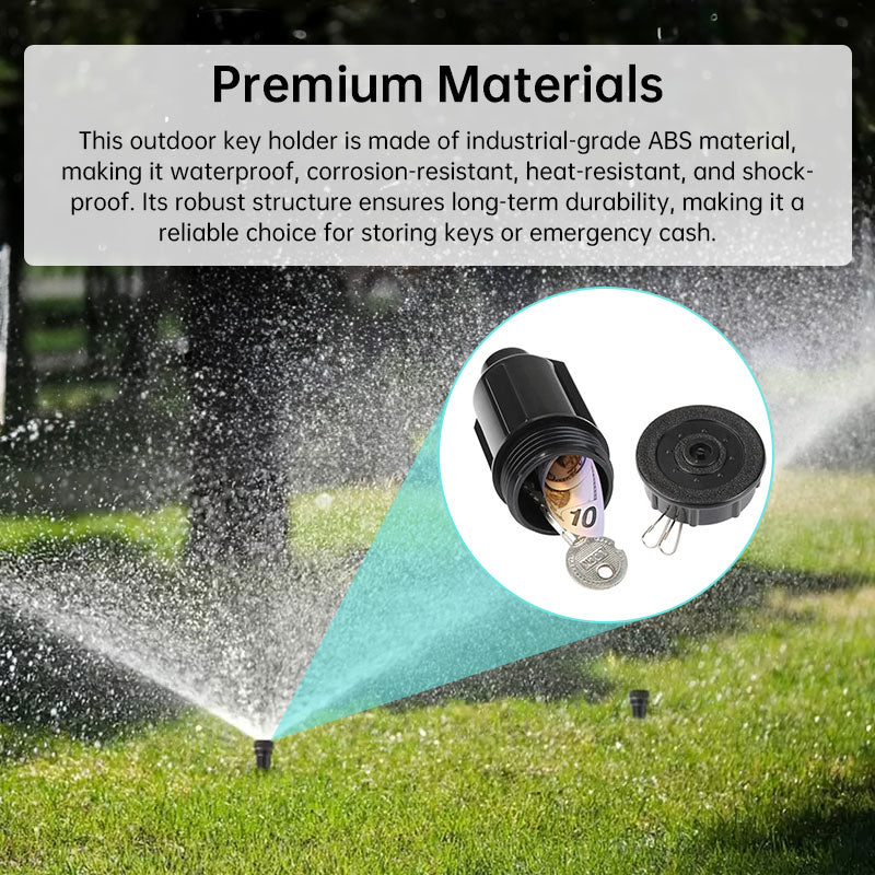 Waterproof Key Hider for Garden - No Battery, Plastic Key Safe for Outdoor Yard