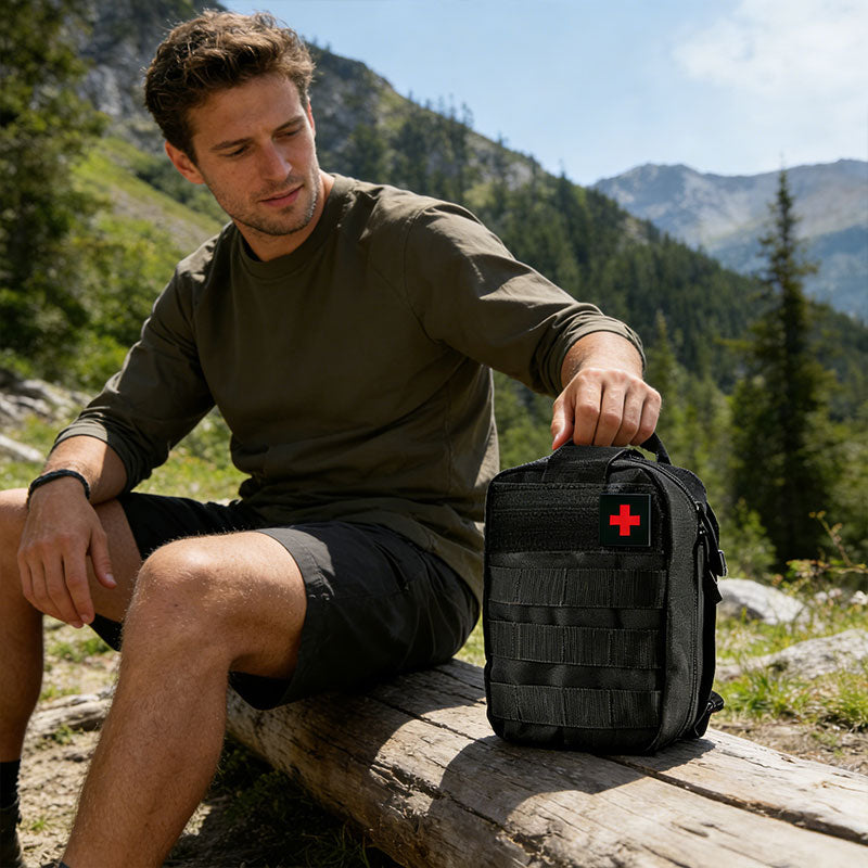 Multi-functional Outdoor First Aid Kit, Emergency Survival Gear with Trauma Bag for Camping, Hiking, Hunting Adventures