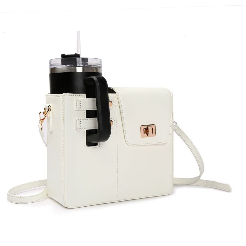 Elegant Bright Stylish and Multi-functional Women's Crossbody Handbags with handy convient Stanley flask, water bottle and cup holder section