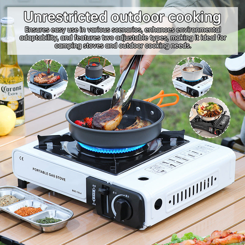 Portable Gas Camping Stove, 2.2kW Outdoor Cooker with Full Kit (Pot Stand & Carry Case)