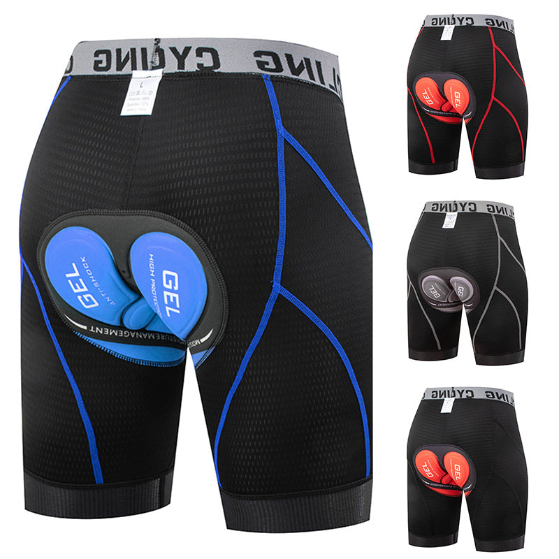 Cycling Shorts with Thick Silicone Padding, Breathable and High-Elastic Mountain and Road Bike Riding Pants